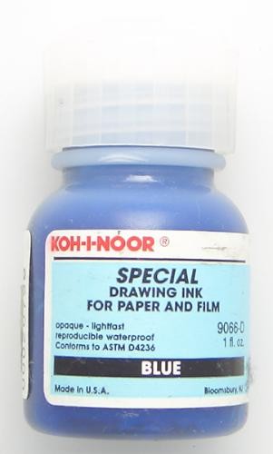 Encre de chine&nbsp;Koh i noor,&nbsp;s&eacute;rie&nbsp;Drawing ink&nbsp;Encre bleu