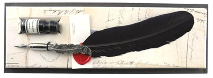 Plume d'oie Rubinato, série Quill Noir