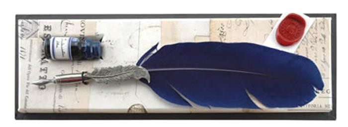 Plume d'oie Rubinato, série Quill Bleu