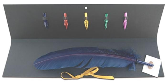 Plume d'oie&nbsp;Rubinato,&nbsp;s&eacute;rie&nbsp;Quill&nbsp;Bleu