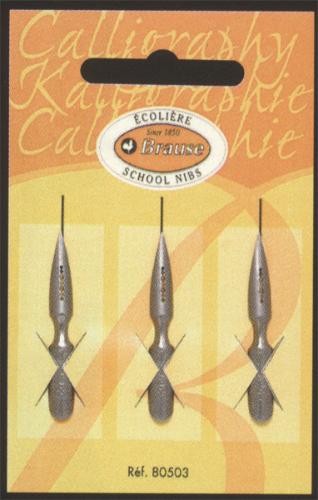 Pointe de plume Brause, série Pointes de plume - NIbs Gun metal