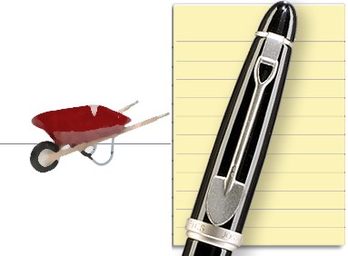 Stylo bille roulante Josh Bach, série Shovel Pens Noir
