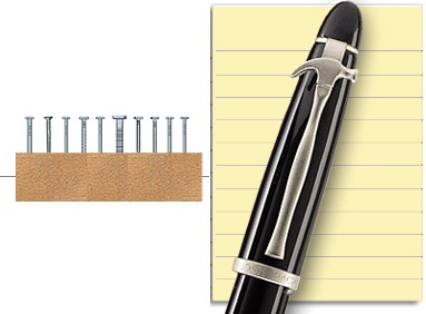 Stylo bille roulante Josh Bach, série Hammer Pens Noir