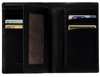 Boutique du stylo - Portefeuille&nbsp;Mont Blanc,&nbsp;s&eacute;rie&nbsp;Leather Meisterstuck&nbsp;Noir
