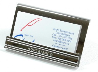 Boutique du stylo - Porte-cartes de visite de bureau Mont Blanc, série Jewellery Chrome