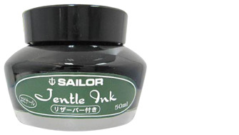 Bouteille d'encre Sailor, série Recharge & encre Epinard