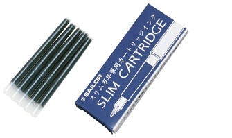 Cartouche d'encre Sailor, série Recharge & encre Encre bleu SLIM