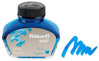 Bouteille d'encre&nbsp;Pelikan,&nbsp;s&eacute;rie&nbsp;Refill & ink - Recharge & encre&nbsp;Encre turquoise
