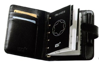 Boutique du stylo - Agenda Mont Blanc, série Leather Meisterstuck Noir