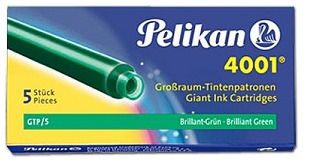 Pelikan&nbsp;Ink cartridge,&nbsp;Refill & ink - Recharge & encre&nbsp;serie&nbsp;Green ink