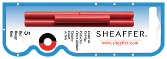 Cartouche d'encre Sheaffer, série Recharge & encre Encre rouge