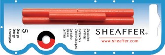 Cartouche d'encre Sheaffer, série Recharge & encre Encre orange