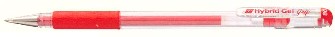 Pentel  Hybrid Gel Grip Encre rouge