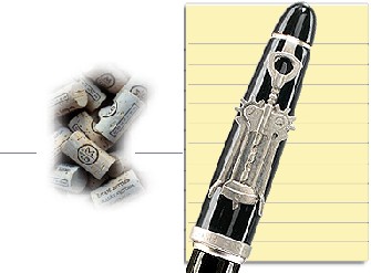 Boutique du stylo - Stylo bille roulante Josh Bach, série Corkscrew Pens Noir
