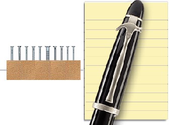 Boutique du stylo - Stylo bille roulante Josh Bach, série Hammer Pens Noir