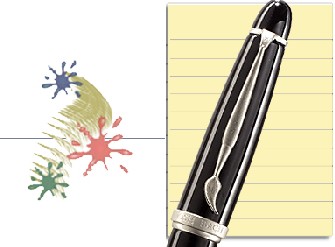 Boutique du stylo - Stylo bille roulante Josh Bach, série Paintbrush Pens Noir