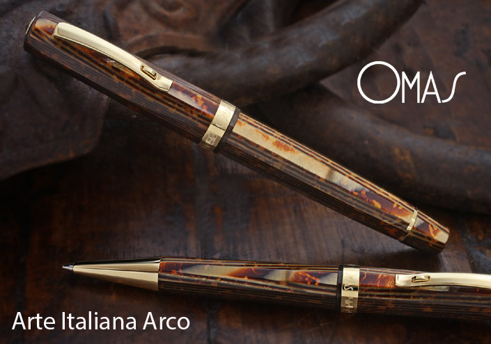 Stylo plume Omas , série Arte Italiana Arco Milord Ambre Gt