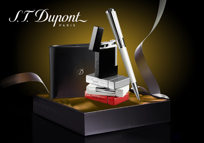 Stylo bille Dupont, S.T., série Liberté Blanc Nacré