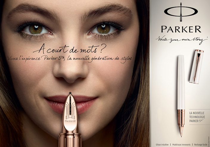 Nouveau mode d'écriture  Parker, série 5th Perle PGT Small