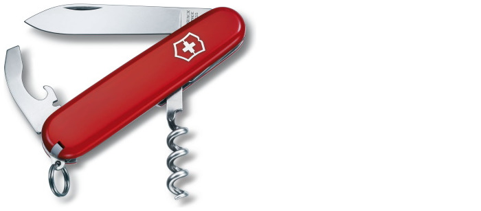 Victorinox Knife, Medium Pocket Knives series Red (Waiter)