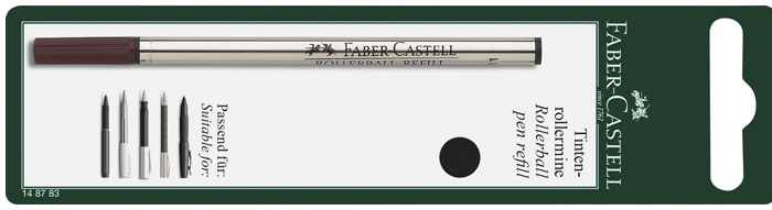 Recharge bille roulante Faber-Castell, série Refill & ink - Recharge & encre Encre noir