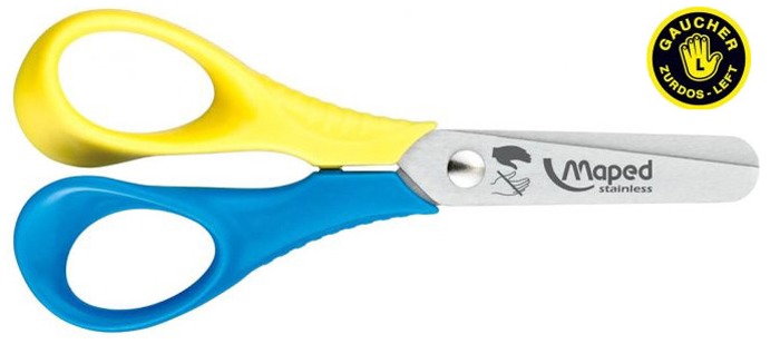 Ciseaux pour Gaucher Maped, série Vivo 12 cm Bleu/Jaune
