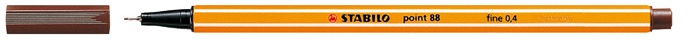 Stabilo Felt pen, Point 88 series Brown ink