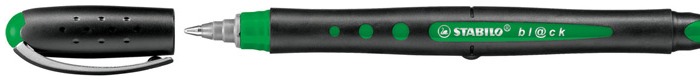 Stylo à bille roulante Stabilo, série Bl@ck Encre verte