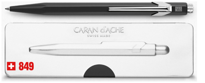 Caran d'Ache Ballpoint pen, Office line 849 series Matte black Popline