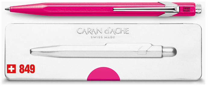 Caran d'Ache Ballpoint pen, Office line  849 series Purple fluo Popline