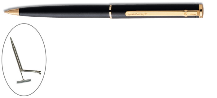 Trodat Ballpoint pen with stamp, Goldring Automatic series Black