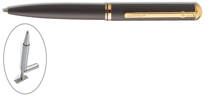 Trodat Ballpoint pen with stamp, Goldring Grandomatic series Black
