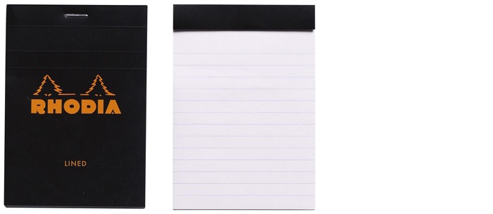 Rhodia Note pad, Basics series Black (#12-Lined)