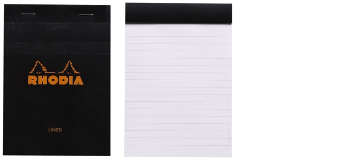 Rhodia Note pad, Basics series Black (#13-Lined)