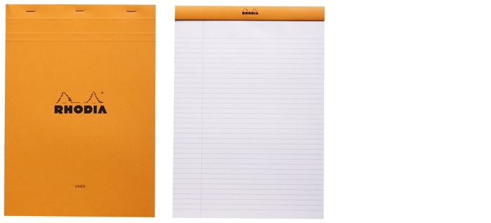 Bloc notes Rhodia, série Basics Orange (#18-Ligné)