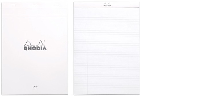 Rhodia Note pad, Basics series White (#18-Lined)