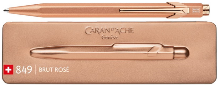 Caran d'Ache Ballpoint pen, 849 Brut rosé series Pink gold color 