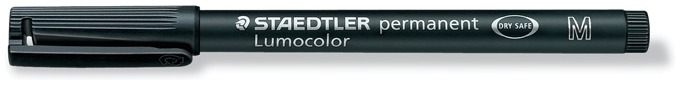 Crayon feutre Staedtler, série Lumocolor Noir permanent