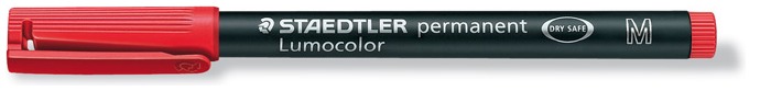 Crayon feutre Staedtler, série Lumocolor Rouge permanent