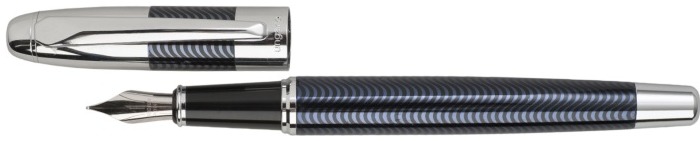 Ungaro Fountain pen, Augusta series Blue gray & Black