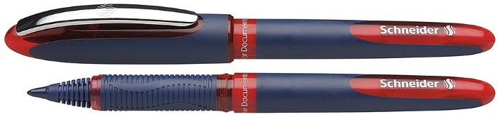 Stylo bille roulante Schneider, série One Business Encre rouge