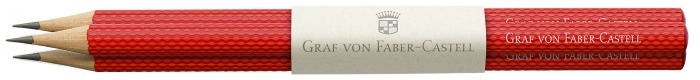 Crayon à mine en bois Faber-Castell, Graf von, série Pencil Rouge Inde (Paquet de 3)