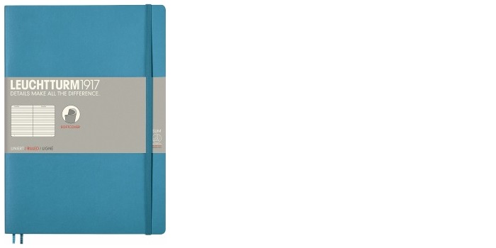 Carnet de notes Leuchtturm1917, série Notebook Softcover Composition (B5) Bleu nordique (Ligné, 178mm x 254mm)