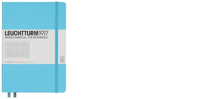 Leuchtturm1917 Notebook, Notebook Medium (A5) series Ice blue (Squared, 145mm x 210mm)