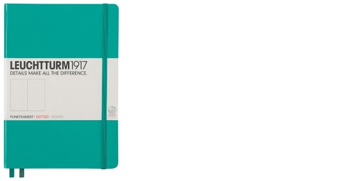 Leuchtturm1917 Notebook, Notebook Medium (A5) series Emerald (Dotted, 145mm x 210mm)
