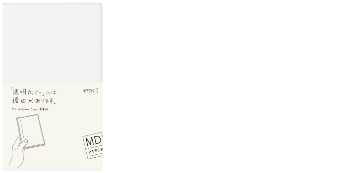 Couverture à carnet (B6 Slim) Midori, série Clear Cover Transparent