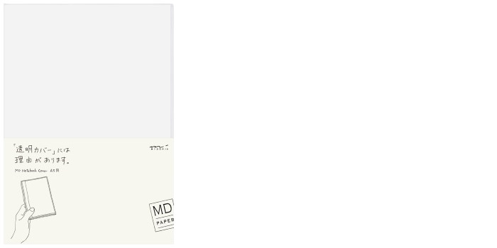 Couverture à carnet (A5) Midori, série Clear Cover Transparent