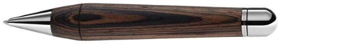 e + m Ballpoint pen, Drake series Zebrano maron/Nickel plated 