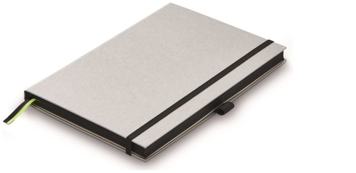 Carnet de notes (A5) Lamy, série Couverture rigide Argent métallique/Noir (145mm x 210mm)