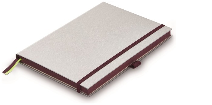 Carnet de notes (A5) Lamy, série Couverture rigide Argent métallique/Pourpre (145mm x 210mm)